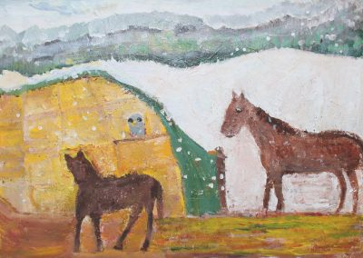 Horses on a Nearby Farm